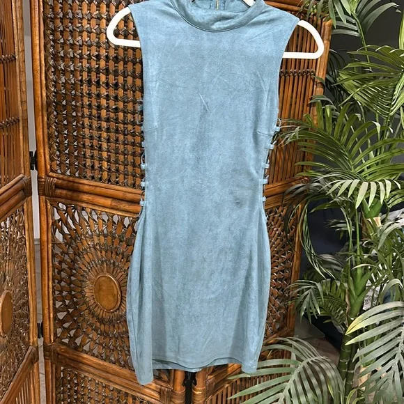 Windsor | Dresses | Windsor Short Sleeveless Aqua Blue Dress Size M With  Two Sides On The Sides | Poshmark